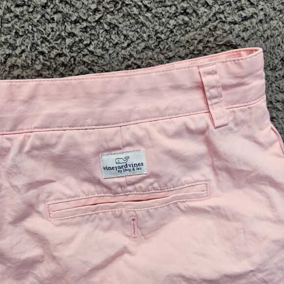 Vineyard Vines Club Short Mens Size 34 Pink Cotton Chino Flat Front‎ - Picture 9 of 10